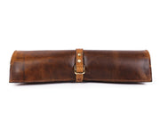 Malaga Leather Mini Knife Roll - Caramel - Cabrini - Elegance Perfected