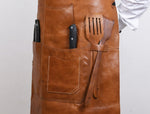 Manresa Leather Apron - Caramel Brown - Cabrini - Elegance Perfected