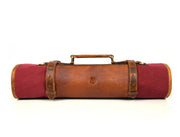 Marchena Canvas Knife Roll – Raspberry | Bold 8 - Slot Wrap - Cabrini - Elegance Perfected