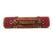 Marchena Canvas Knife Roll – Raspberry | Bold 8 - Slot Wrap - Cabrini - Elegance Perfected