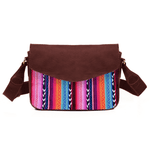 Mexico Saddle Crossbody – Dark Brown Jacquard Edition - Cabrini - Elegance Perfected