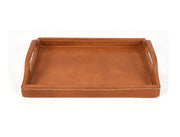 Ombra Leather Serving Tray - Caramel Brown - Cabrini - Elegance Perfected