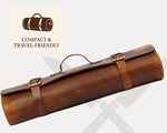 Premium Full - Grain Leather Chef Knife Roll Bag – Travel Friendly & Durable - Cabrini - Elegance Perfected