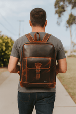 Premium Leather Backpack – Urban Utility & Comfort - Cabrini - Elegance Perfected