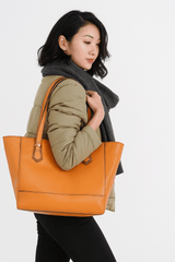Premium Leather Tote Bag for Women - Cabrini - Elegance Perfected