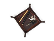 Ramage Leather Valet Tray - Walnut Brown - Cabrini - Elegance Perfected