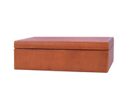 Rosemond Leather cuff - link Box - Caramel - Cabrini - Elegance Perfected