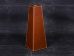 San Francisco Leather Flower Vase - Walnut Brown - Cabrini - Elegance Perfected