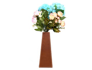 San Francisco Leather Flower Vase - Walnut Brown - Cabrini - Elegance Perfected