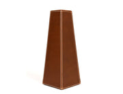San Francisco Leather Flower Vase - Walnut Brown - Cabrini - Elegance Perfected