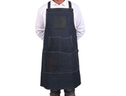 Serena Suede Apron – Navy Blue - Cabrini - Elegance Perfected