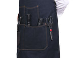Serena Suede Apron – Navy Blue - Cabrini - Elegance Perfected