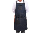 Serena Suede Apron – Navy Blue - Cabrini - Elegance Perfected
