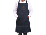 Serena Suede Apron – Navy Blue - Cabrini - Elegance Perfected