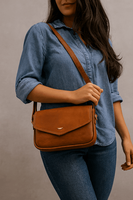 Signature Leather Crossbody Bag - Cabrini - Elegance Perfected