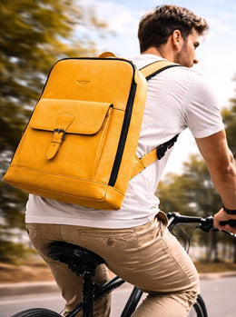 Soleil Full grain Leather Backpack - Cabrini - Elegance Perfected