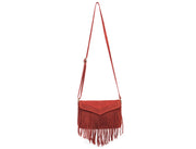 Suede Fringe Crossbody Sling Bag - Cabrini - Elegance Perfected