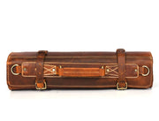 Tan Leather Knife Roll – Handcrafted in Top Grain Leather - Cabrini - Elegance Perfected