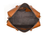Taranto Leather Weekender Bag - Chestnut - Cabrini - Elegance Perfected