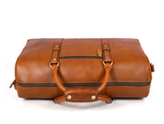 Taranto Leather Weekender Bag - Chestnut - Cabrini - Elegance Perfected