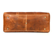 Taranto Leather Weekender Bag - Gingerbread - Cabrini - Elegance Perfected