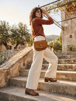 The Vintage Suede Saddle Crossbody by Cabrini Luxury - Cabrini - Elegance Perfected
