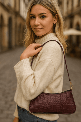 Top Grain Leather Shoulder Tote – Spacious & Elegant - Cabrini - Elegance Perfected