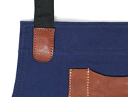 Turin Waxed Canvas Apron - Navy Blue - Cabrini - Elegance Perfected