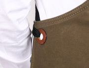 Turin Waxed Canvas Apron – Pickle Green - Cabrini - Elegance Perfected