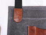 Turin Waxed Canvas Apron – Porpoise Grey - Cabrini - Elegance Perfected