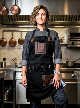 Turin Waxed Canvas Apron - Raven Black - Cabrini - Elegance Perfected