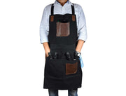 Turin Waxed Canvas Apron - Raven Black - Cabrini - Elegance Perfected
