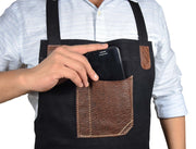 Turin Waxed Canvas Apron - Raven Black - Cabrini - Elegance Perfected