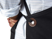 Turin Waxed Canvas Apron - Raven Black - Cabrini - Elegance Perfected