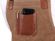 Turin Waxed Canvas Apron – Tawny Brown - Cabrini - Elegance Perfected