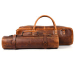 Tuscania Chef Knife Roll & Carry Bag – Caramel Brown (Top Grain Leather) - Cabrini - Elegance Perfected