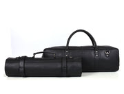 Tuscania Chef Knife Roll & Carry Bag – Raven Black (Top Grain Leather) - Cabrini - Elegance Perfected