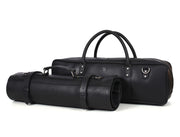 Tuscania Chef Knife Roll & Carry Bag – Raven Black (Top Grain Leather) - Cabrini - Elegance Perfected