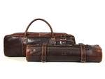 Tuscania Leather Knife Roll & Bag Combo - Penny Brown - Cabrini - Elegance Perfected