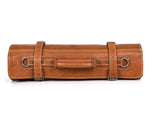Tuscania Leather Knife Roll & Bag Combo - Tawny Brown - Cabrini - Elegance Perfected