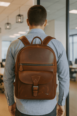Velour Finish Leather Backpack – Soft Touch Luxury - Cabrini - Elegance Perfected